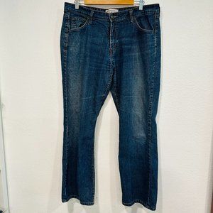 Levi Strauss Signature Stretch Low Rise BootCut Blue Jeans W36xL30 Women Sz 16 M